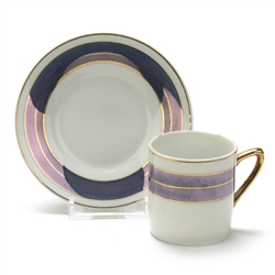 Demitasse Cup & Saucer by Norleans, China, Blue Band Design