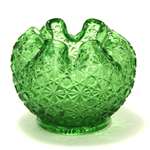 Daisy & Button by L. G. Wright, Glass Rose Bowl, Green