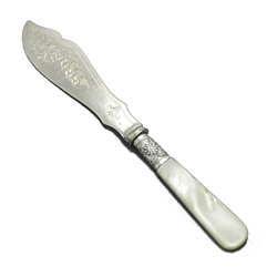 Pearl Handle Master Butter Knife, Floral Ferrule