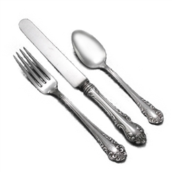 Avalon by Community, Silverplate Youth Fork, Knife & Spoon, Monogram L