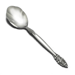 Sugar Spoon by Japan, Stainless, Scroll Design