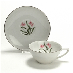 Pink Orchid by Grantcrest, China Cup & Saucer