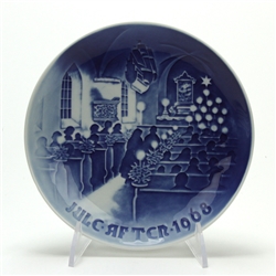Christmas Plate by Bing & Grondahl, Porcelain Decorators Plate, Christmas in Church