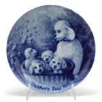 Decorators Plate by Berlin Design, Porcelain, Mother's Day, Poodles