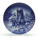 Christmas Plate by Bareuther, Porcelain Decorators Plate, Black Forest Church