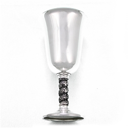 Water Goblet, Silverplate, Leaf Design