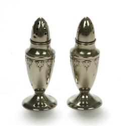 Salt & Pepper Shakers by W. B. Mfg. Co., Nickle Silver, Deco Design