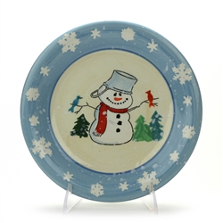 Salad Plate by Salute Ceramics, Ceramic, Snowman