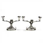 Daffodil by 1847 Rogers, Silverplate Candelabrum, 2-Branch, Pair