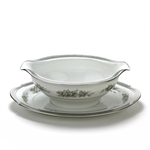 Bristol by Noritake, China Gravy Boat, Attached Tray