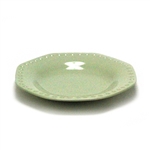 Salad Plate by Kang, Stoneware, Green Hexagon