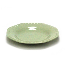 Salad Plate by Kang, Stoneware, Green Hexagon