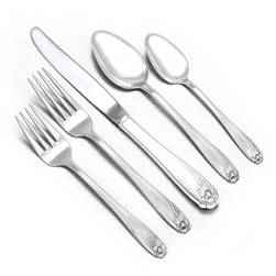 Daffodil by 1847 Rogers, Silverplate 5-PC Setting, Dinner w/ Dessert Place Spoon