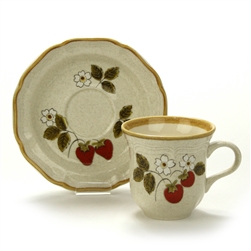 Strawberry Festival by Mikasa, Stoneware Cup & Saucer