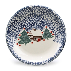 Cabin in The Snow by Tienshan, Stoneware Dinner Plate