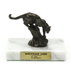 Figurine by Philip R. Goodwin, Bronze, Mountain Lion