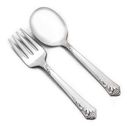 Damask Rose by Oneida, Sterling Baby Spoon & Fork
