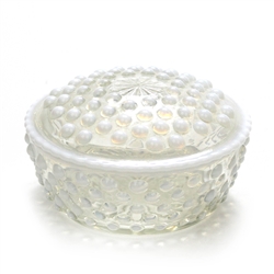 Hobnail French Opalescent by Fenton, Glass Powder Box