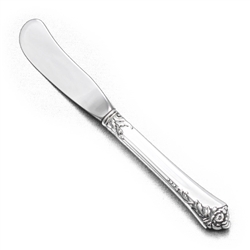 Damask Rose by Oneida, Sterling Butter Spreader, Paddle, Hollow Handle