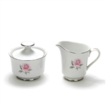 Pink Rose Design by Momoyama, China Cream Pitcher & Sugar Bowl