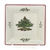 Christmas Tree by Spode, China Bonbon Dish, Red Trim, Square