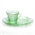 Sandwich Light Green by Tiara, Glass Snack Set