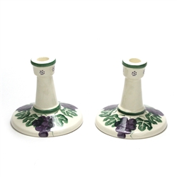 Grape Vine by Crock Shop, Ceramic Candlestick Pair