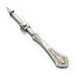 Awl/Hole Punch by Webster, Sterling, Fleur de Lis Design