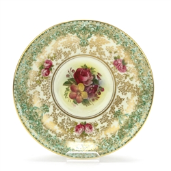 C51 by Royal Worcester, China Bouillon Saucer, Bouillon, Green