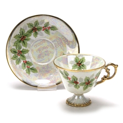 Cup & Saucer, China, Holly Design