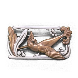 Pin, Silverplate, Bird, Copper