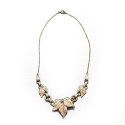 Necklace, Gold Electroplate, Leaves