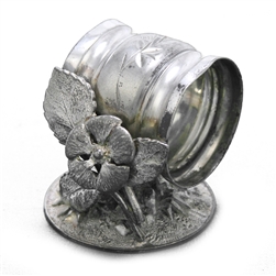 Napkin Ring, Figural, Silverplate, Pansy