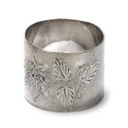 Napkin Ring, Silverplate, Bright-cut