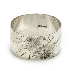 Napkin Ring, Sterling, Bright-cut