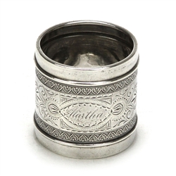 Napkin Ring by Gorham, Sterling, Victorian, Monogram Martha