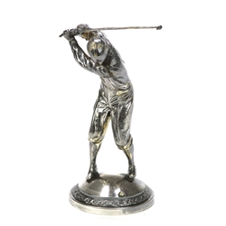 Figurine, Silverplate, Golfer
