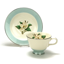 Turquoise, Magnolia by Lifetime, China Cup & Saucer