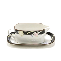 Night Passage by Savoir Vivre, Stoneware Gravy Boat & Tray