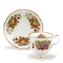 Cup & Saucer by Elizabethan, China, Fruit