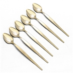 Golden Satinique by Oneida, Gold Electroplate Iced Tea/Beverage Spoon, Set of 6