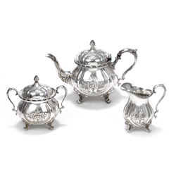 Du Barry by International, Silverplate 3-PC Tea Service