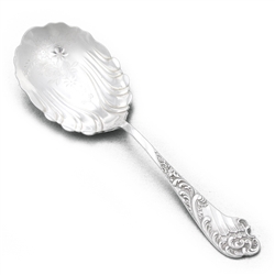 Synthian by 1847 Rogers, Silverplate Berry Spoon, Bright-cut Bowl