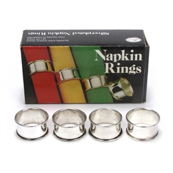 Napkin Rings, Set of 4 by Leonard, Plain