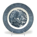 Currier & Ives, Blue by Royal, China Dinner Plate