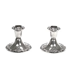 Baroque by Wallace, Silverplate Candlestick Pair