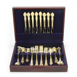 Flatware Set by Cook's Essentials, Gold Electroplate, Scroll Design