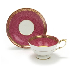 Cup & Saucer by Aynsley, China, Fruit, Pink