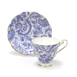 Cup & Saucer by Royal Standard, China, Blue Paisley