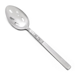 Rose Serenade by National, Stainless Tablespoon, Pierced (Serving Spoon)
